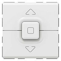 Кнопочный выключатель управления приводами - Программа Mosaic - 2 модуля - белый | код 077025 |  Legrand